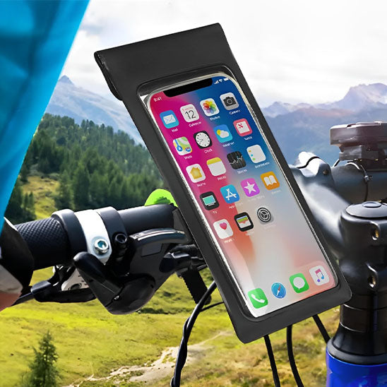 Support telephone velo noir