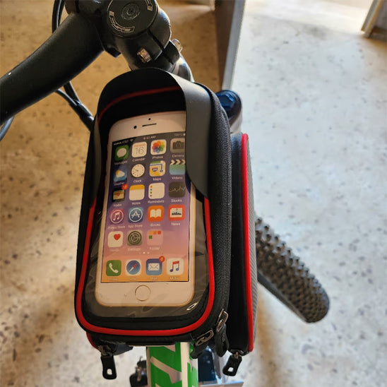 porte telephone velo sur cadre superieur