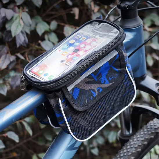 porte telephone velo telcadre sur cadre avant