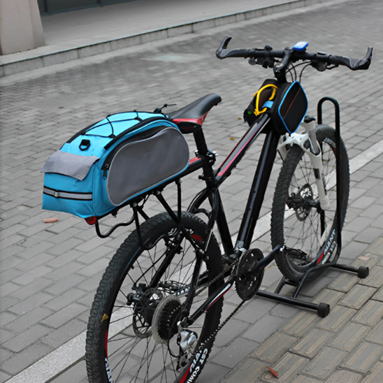 sacoche porte bagage velo sur arriere bicyclette