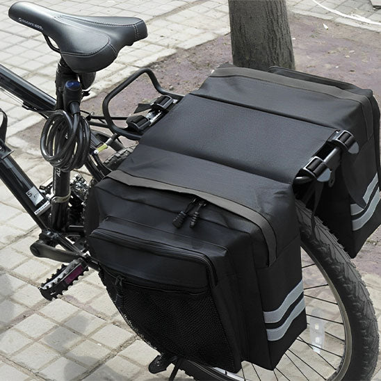 sacoche velo porte bagage sur arriere bicyclette