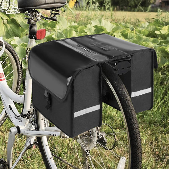 sacoche velo porte bagage sur arriere velo