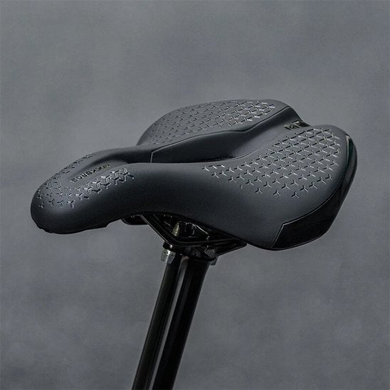 Selle de velo noir rigide monobloc