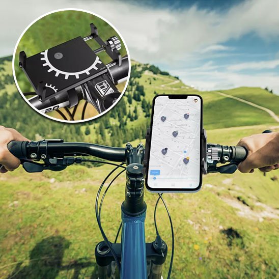 telephone sur guidon velo en montagne par porte telephone pour velo