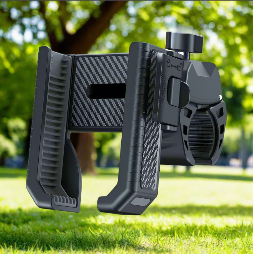 Support telephone velo gris pale