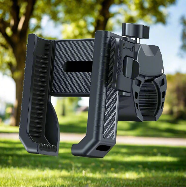 Support telephone velo noir mat