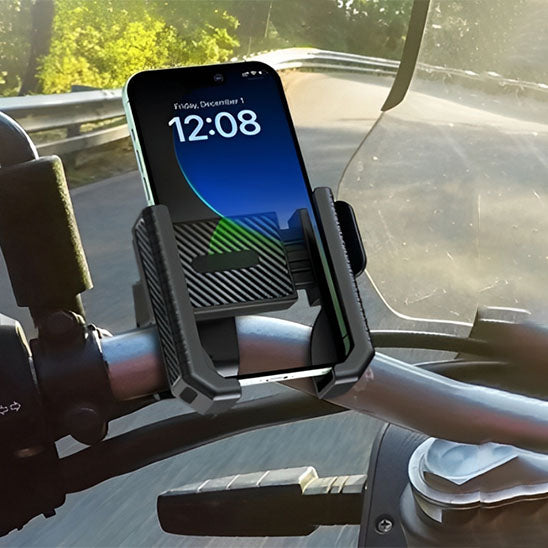 Support telephone velo sur scooter mecanisme fermeture