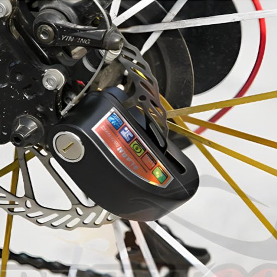 Antivol velo alarme noir sur roue