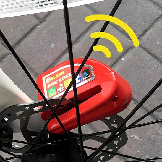 Antivol velo alarme sonore sur roue