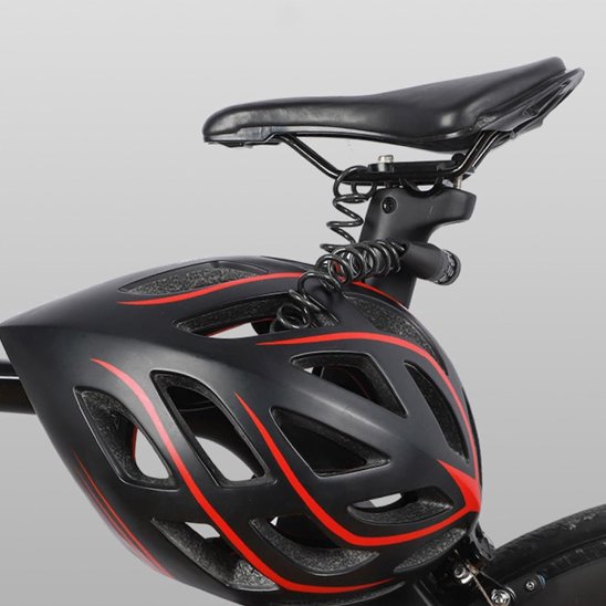Antivol vélo spiral noir pour casque vélo