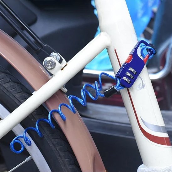 antivol vélo à câble spiralé
