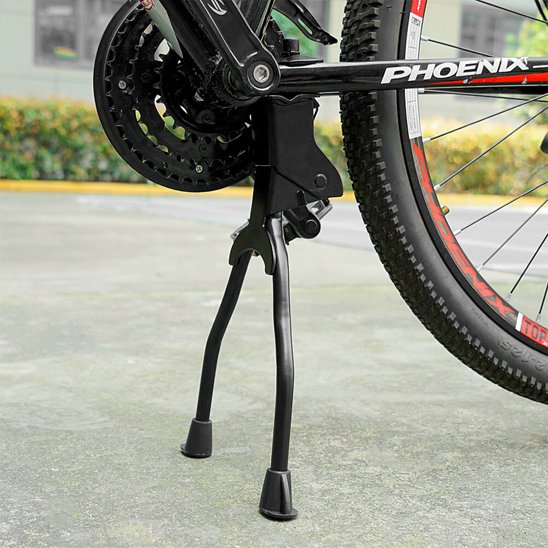 Béquille double solide sur vélo