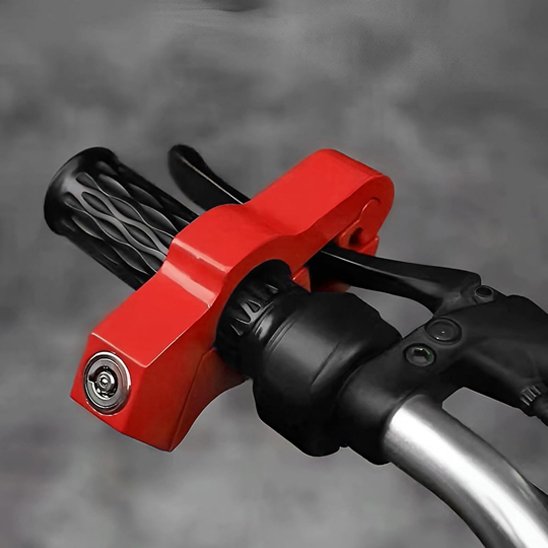 Cadenas velo rouge sur guidon frein
