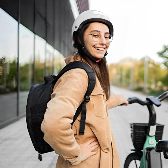 Casque velo blanc vintage
