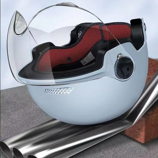 Casque velo style moto