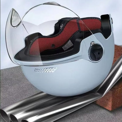 Casque velo style moto