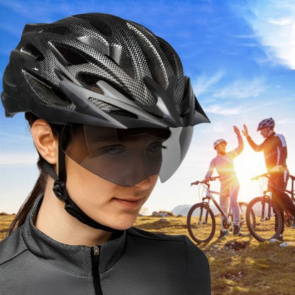 Casque velo visiere noir