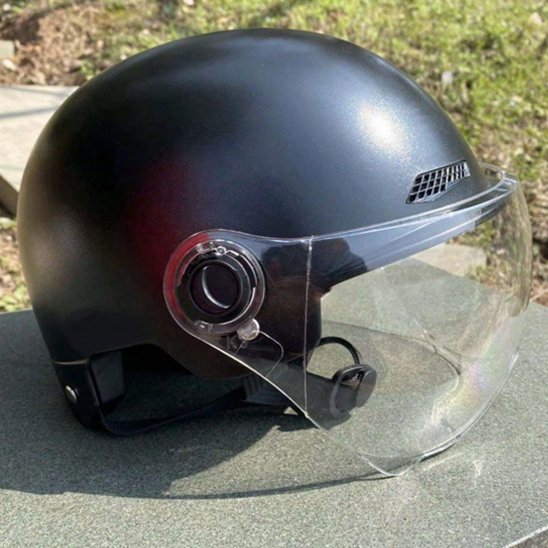 Casque velo visière transparente