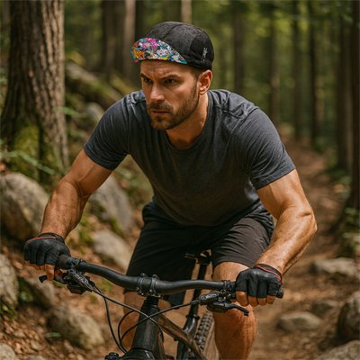 Casquette velo en forest