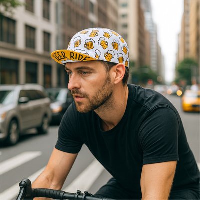 Casquette velo en ville