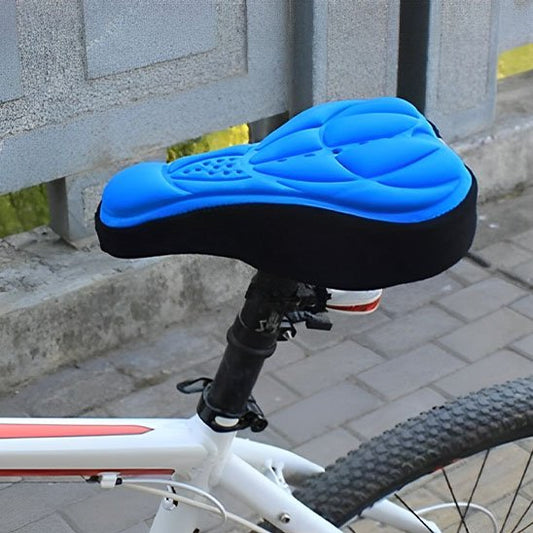 Couvre selle velo mousse bleue