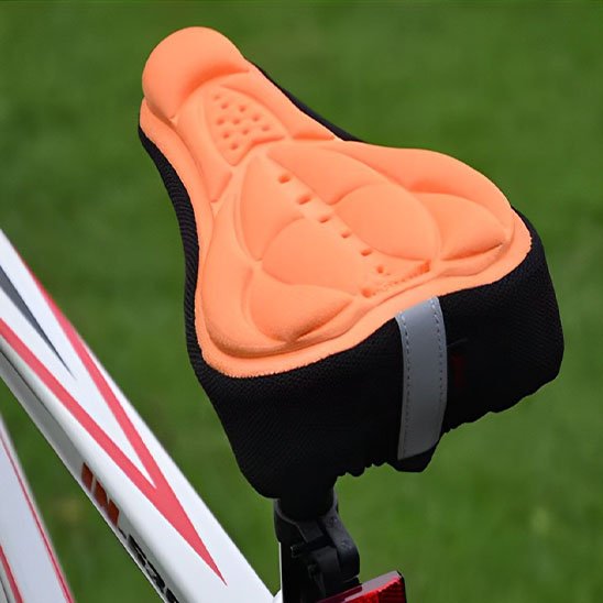 Couvre selle velo mousse orange