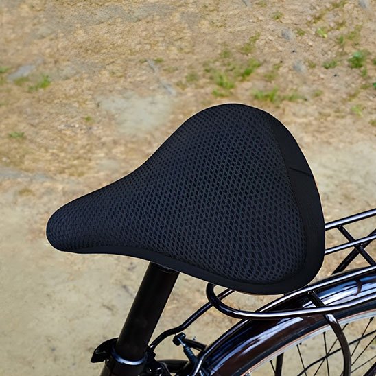 Couvre selle velo noire pour selle courte