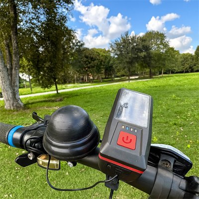 Éclairage vélo avec sonette