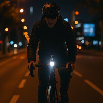 Eclairage velo en ville rechargeable