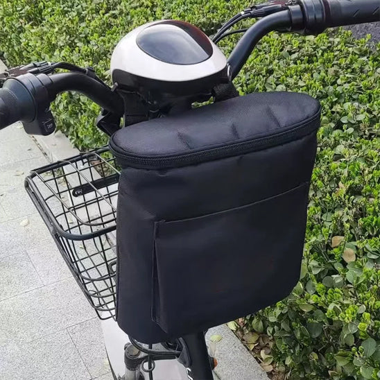 guidon velo avec panier velo et sacoche velo guidon etanche grande capacite