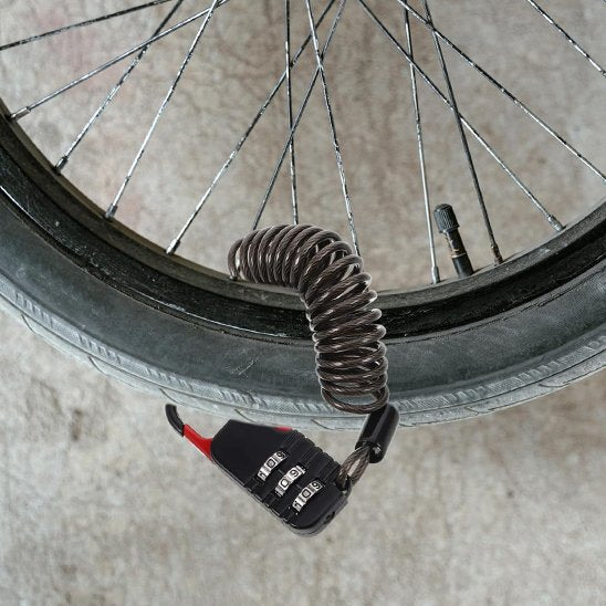 petit câble antivol vélo compact noir