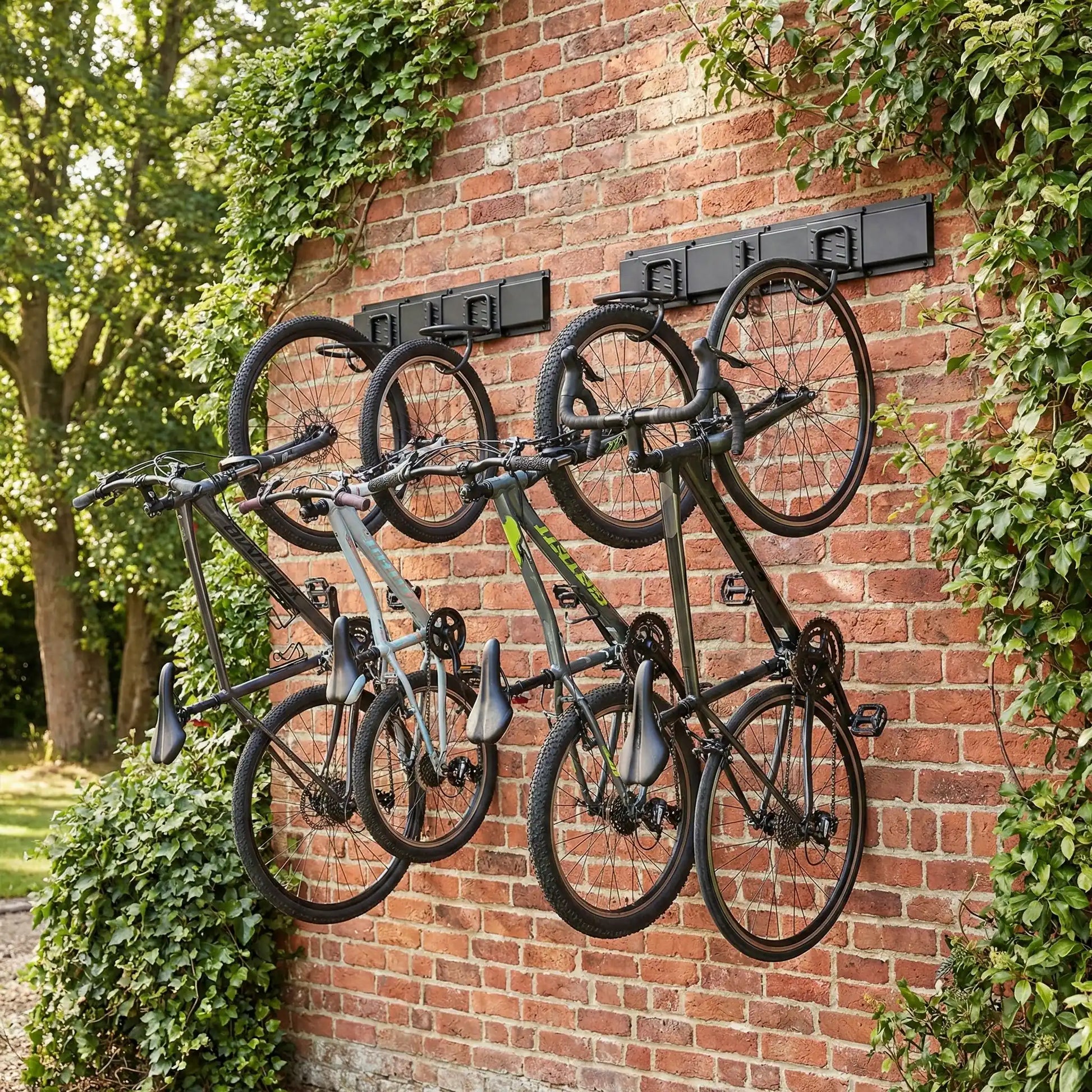 plusieurs-velos-suspendus-verticalement-au-mur-exterieur-brique-par-velo-support-mural