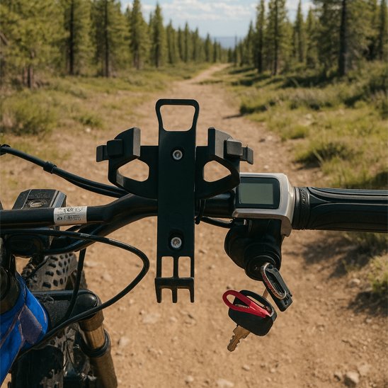 Porte gourde velo sur guidon velo de montagne