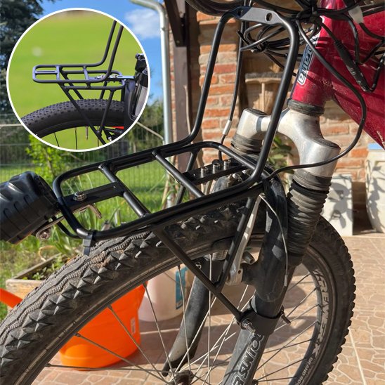 porte bagage velo avant sur velo montagne