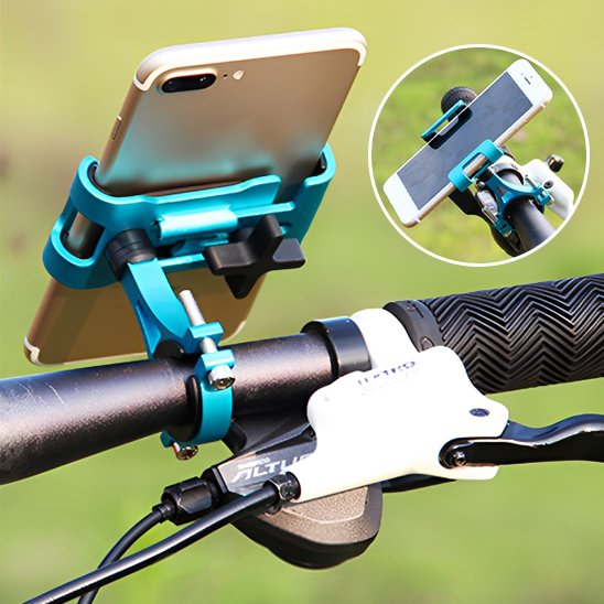 porte telephone pour velo metal avec protection contre egratignures