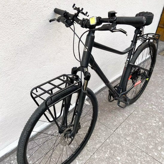 rack avant vélo sur fourche