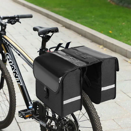 sacoche velo porte bagage bande reflechissante large