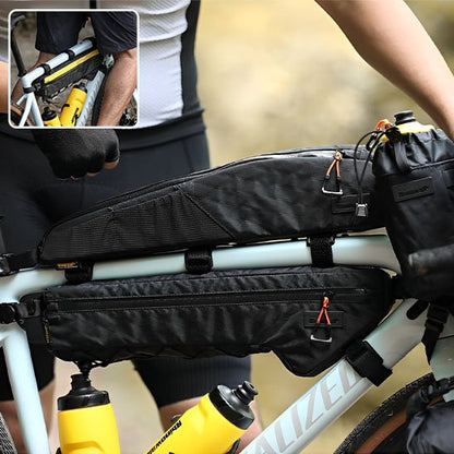 sacoche cadre velo noir longueur cadre superieur disposer dessus et dessous le cadre du velo