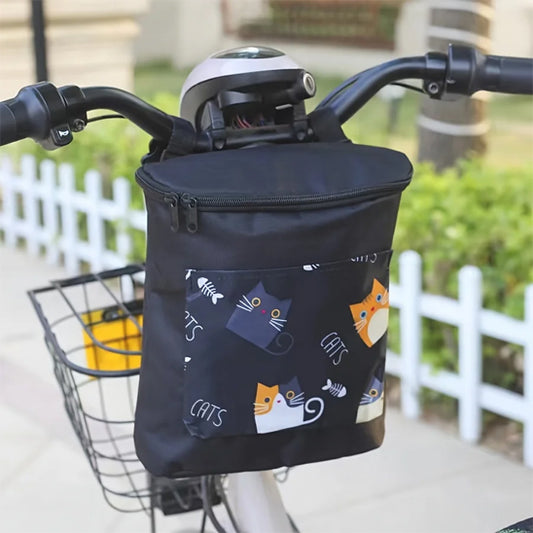 sacoche velo guidon grande capacite motifs chats