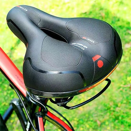 Selle de velo large avec anti choc