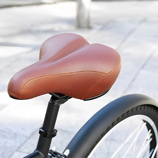 Selle de velo marron arrondie