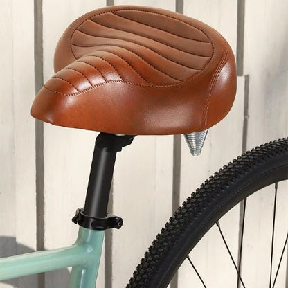 Selle de velo marron similicuir