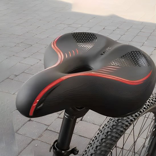 Selle de velo noire et rouge