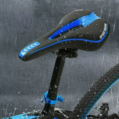 Selle pour velo longue étroite bleue