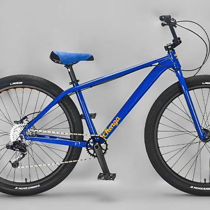 Selle vélo bleue en plastique et flannelette