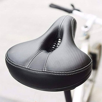 Selle velo confort avec decoupe centrale noire