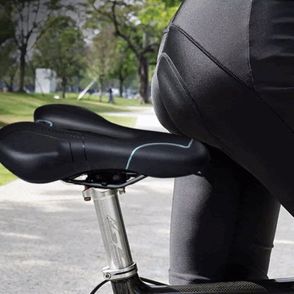 Selle velo confort noir et bleu