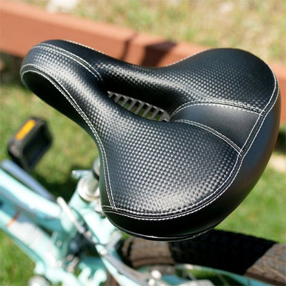 Selle velo confort semi-arrondie noire