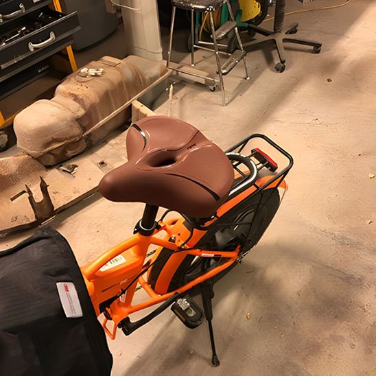 Selle velo marron ultra large