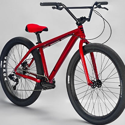 Selle vélo rouge large